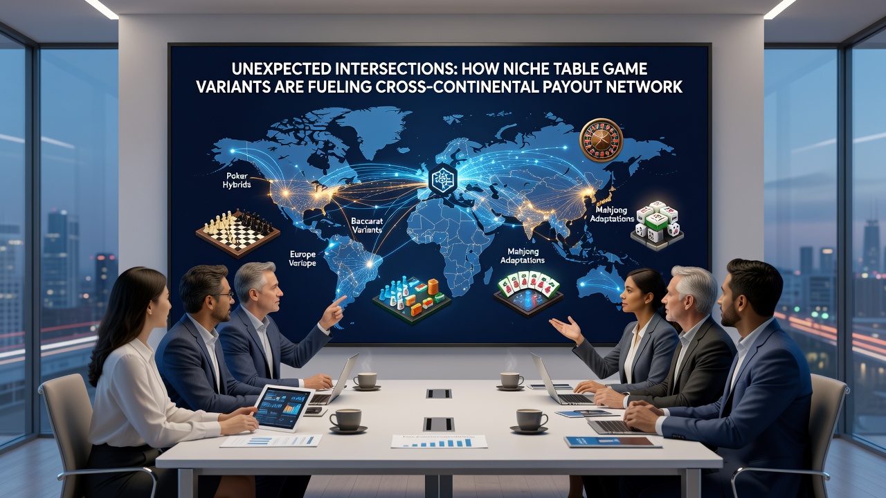 Network diagram illustrating cross-continental payout flows between digital table game platforms in emerging markets