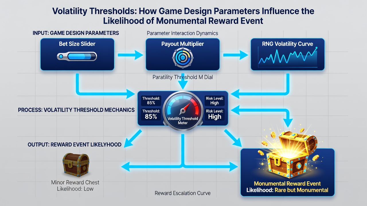 Graph illustrating payout frequency versus volatility levels in casino game simulations